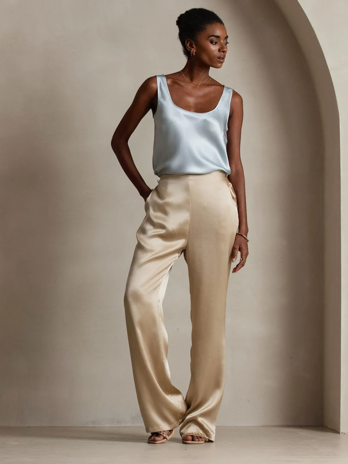 19Momme Versatile Classic Silk Suit Pants