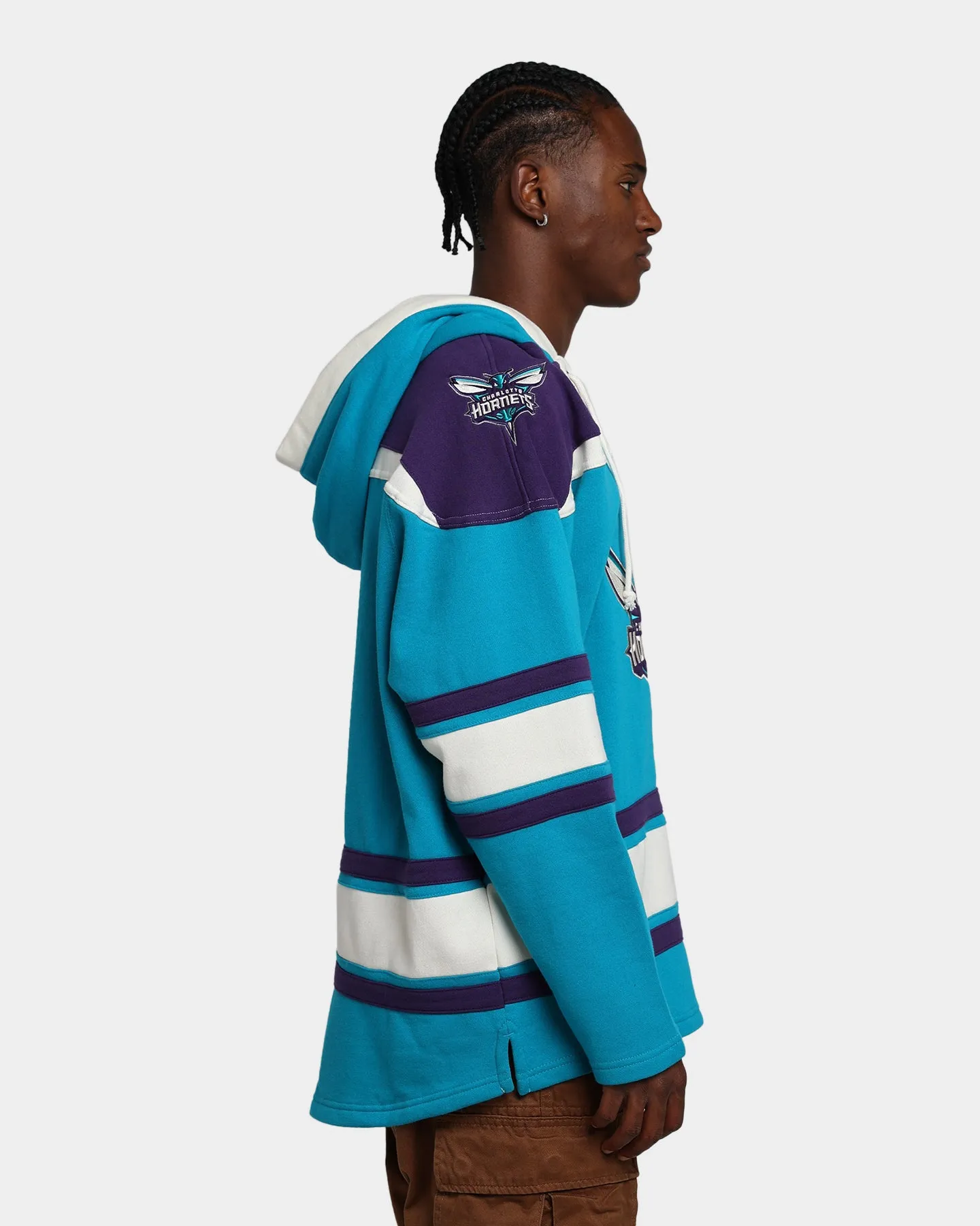 47 Brand Charlotte Hornets Superior Lacer Hoodie Neptune