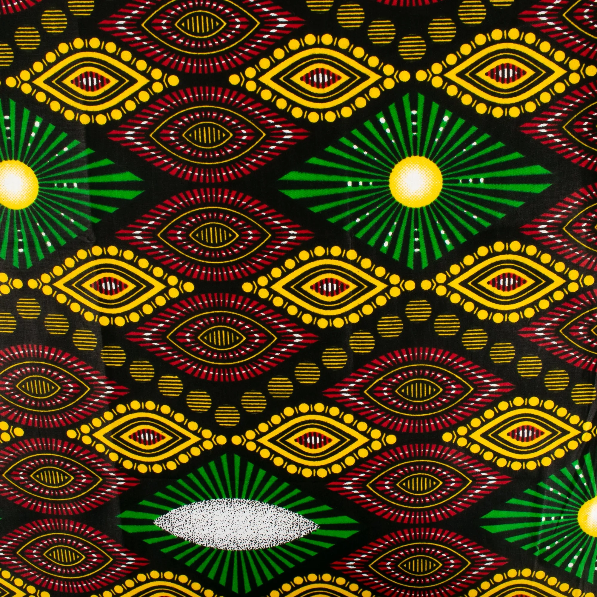 African Print - Oblong - Black