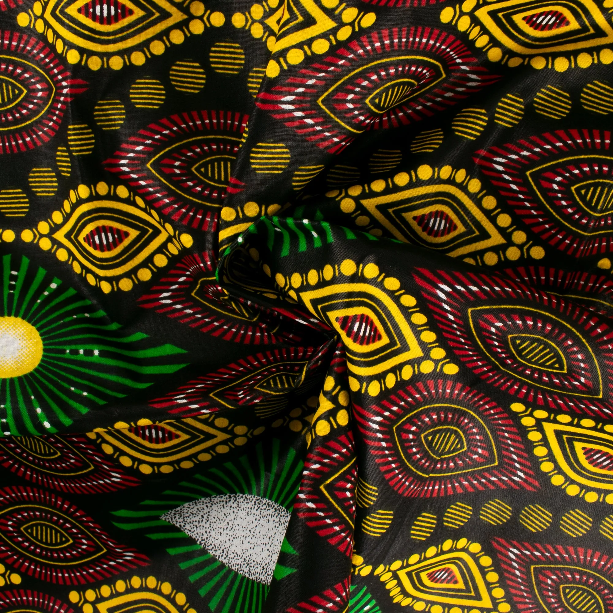 African Print - Oblong - Black