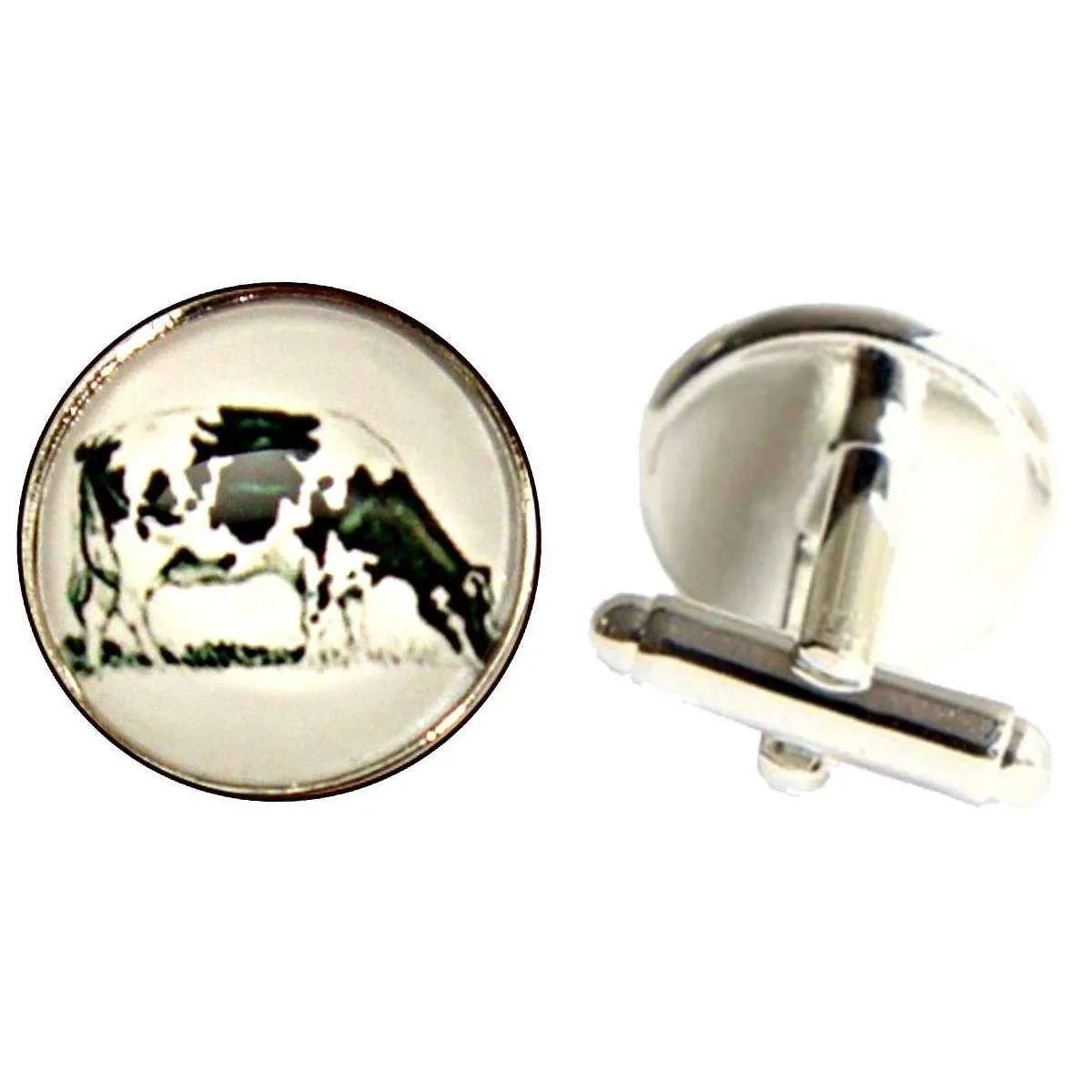 Bassin and Brown Cow Cufflinks - White/Black