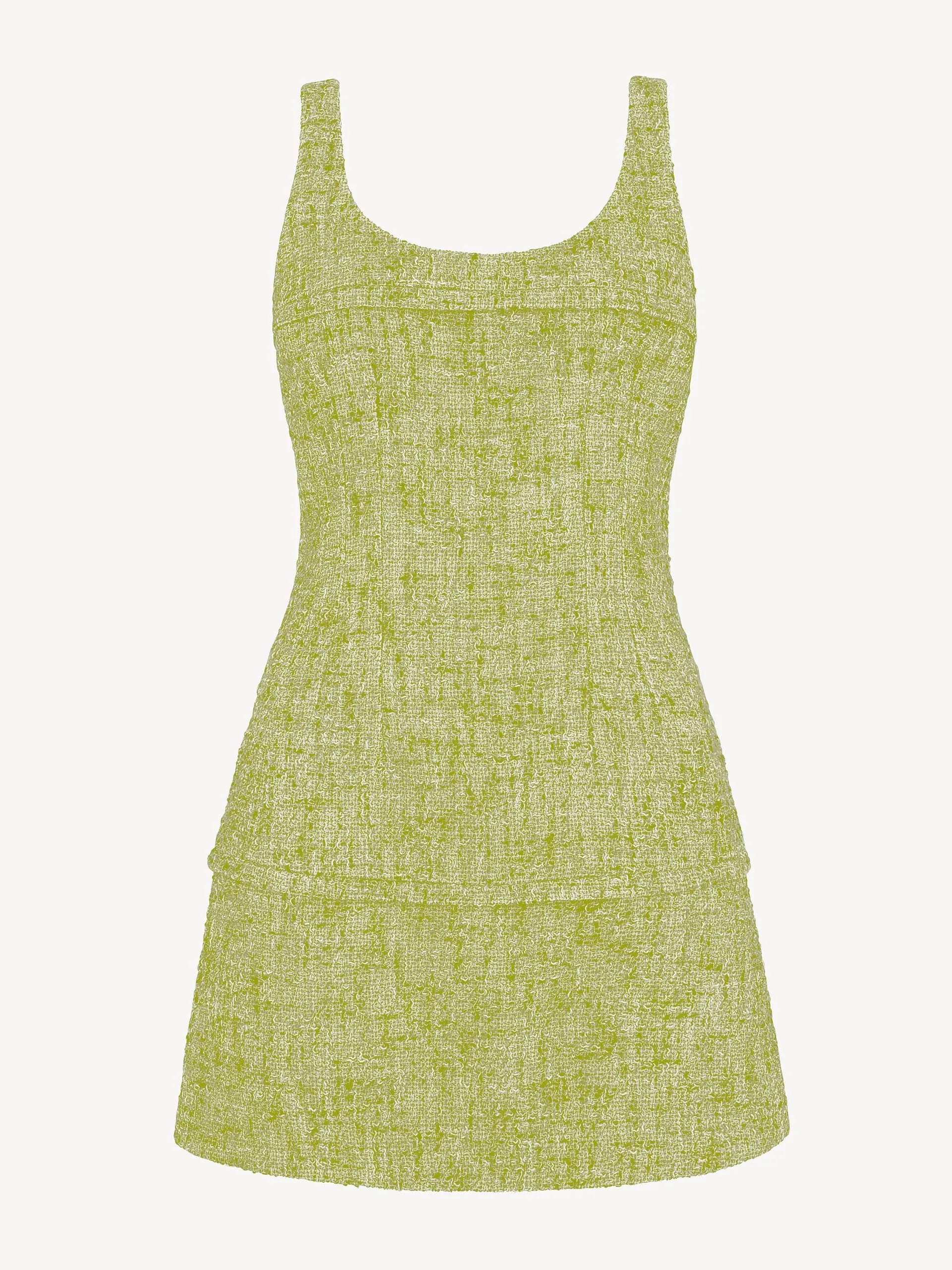 Beata in apple green cotton tweed