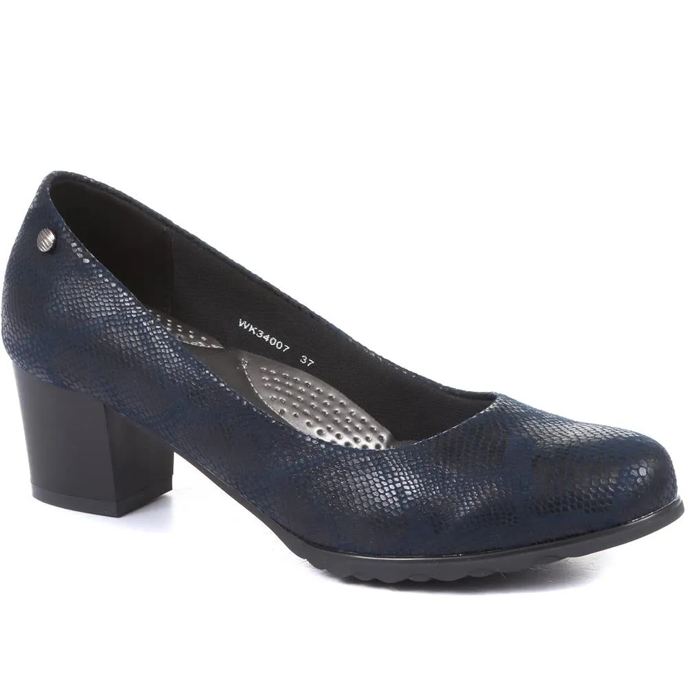 Block Heeled Court Shoes - WK34007 / 320 511