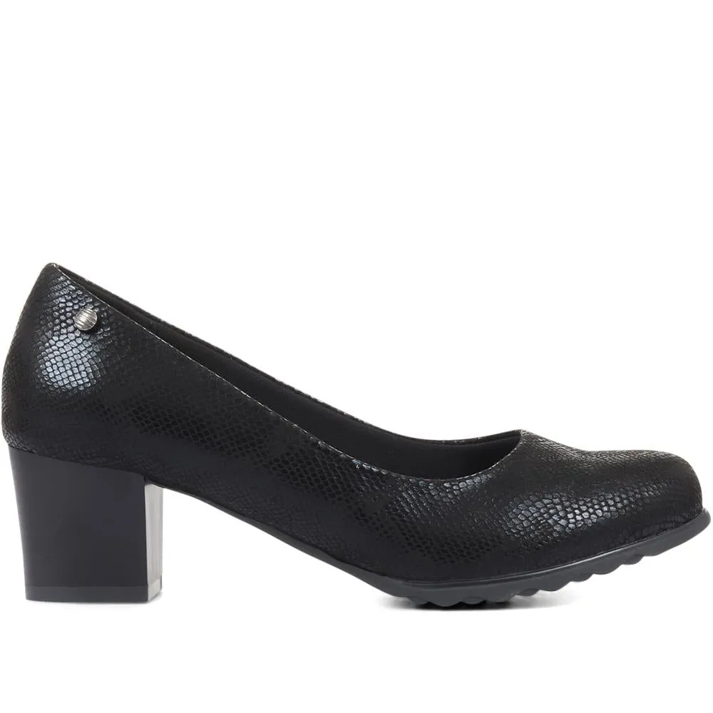 Block Heeled Court Shoes - WK34007 / 320 511