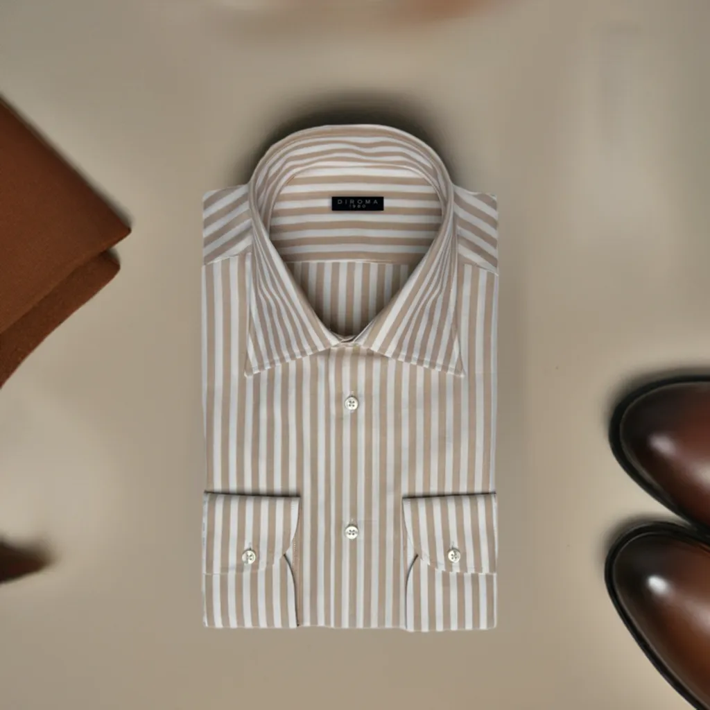 Bottega Pin Point Stripe Dress Shirt