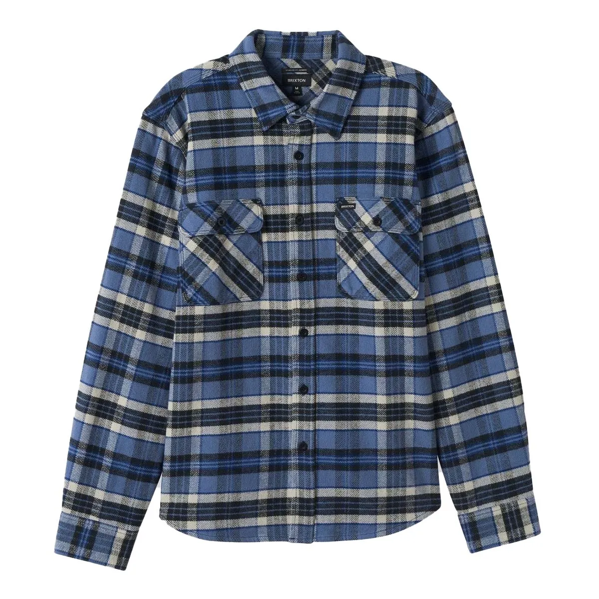 Brixton - Bowery Heavyweight Flannel Flint Blue/Black/Mineral Grey