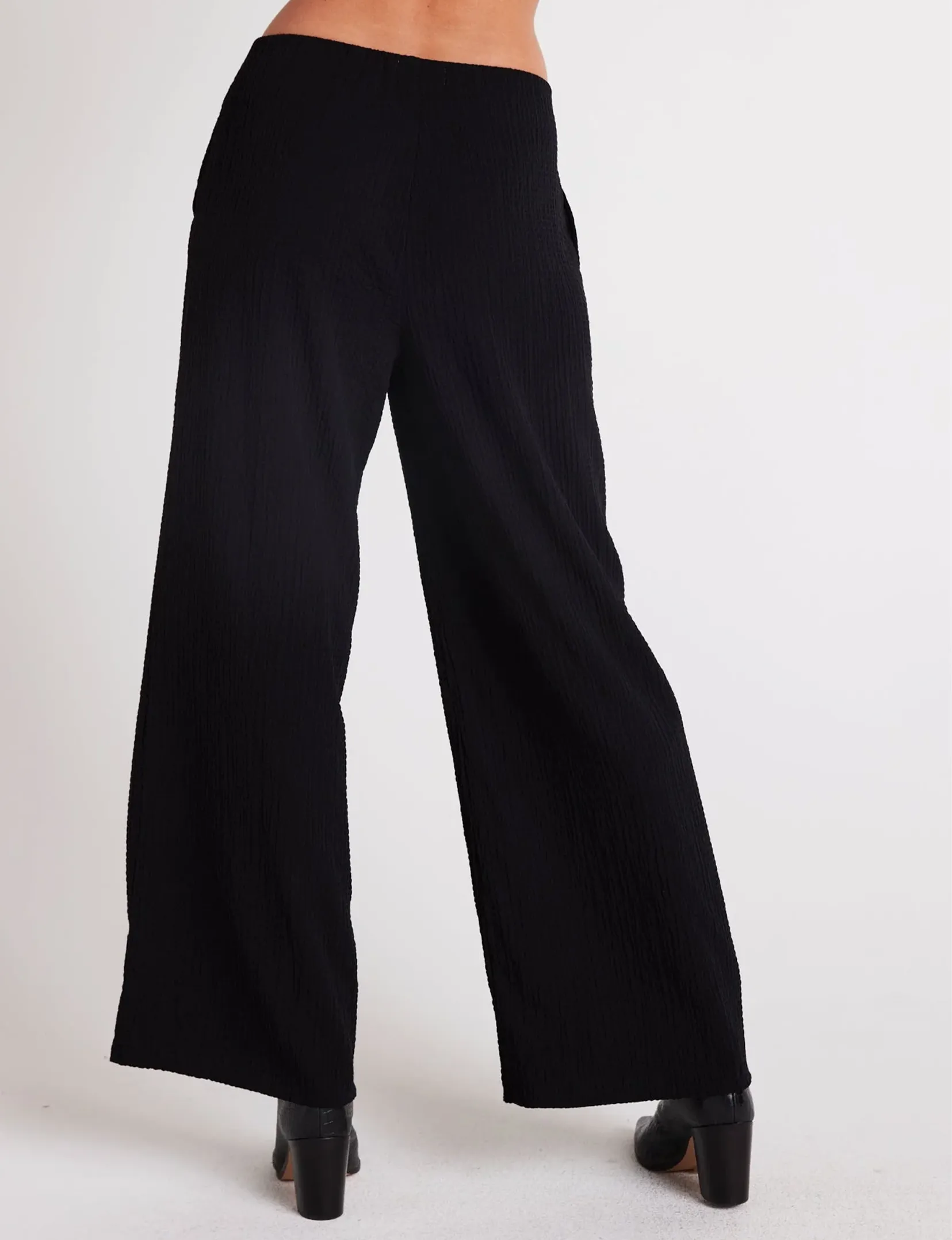 Clean Wide Leg Pant, Black