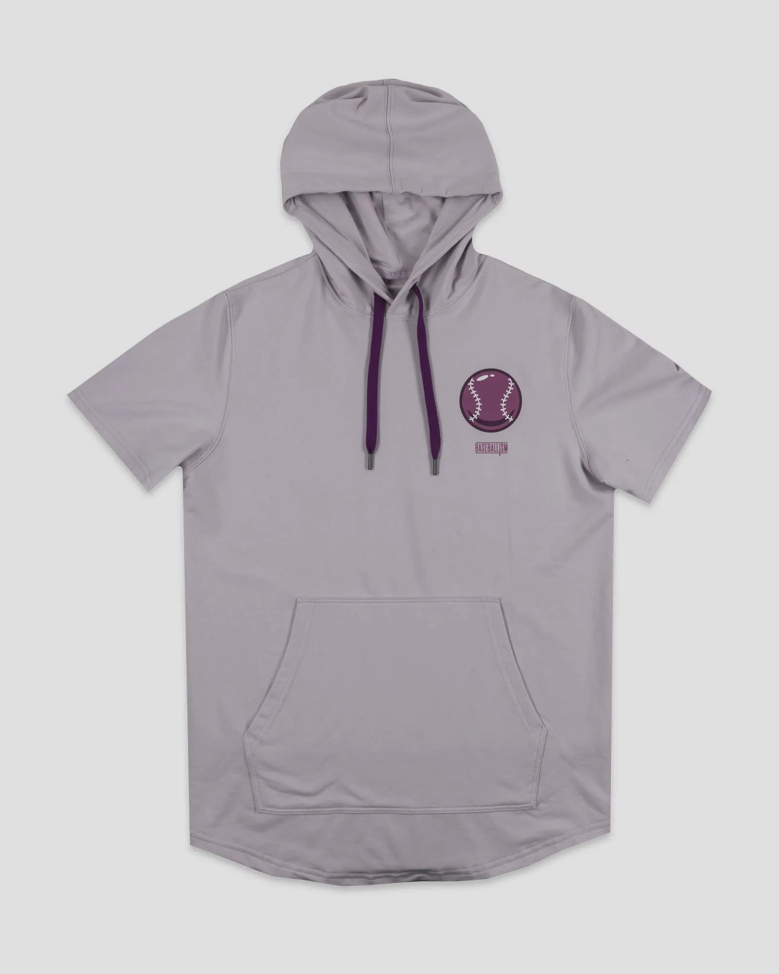 Doubles and Bubbles Short Sleeve Hoodie - Grape