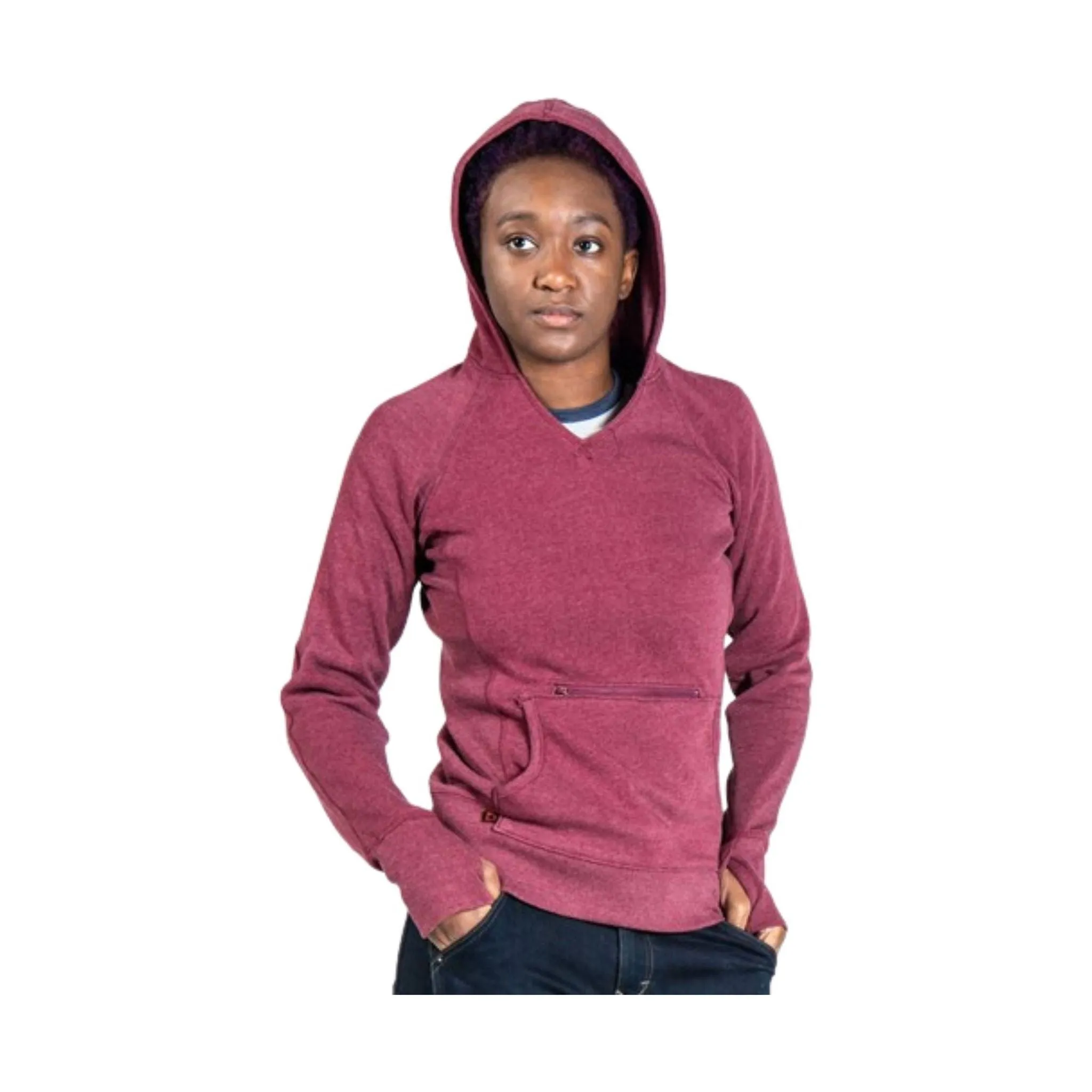 Dovetail Women's Anna Pullover Hoody - Heather Currant - ONLINE STORE CREDIT/EXCHANGE ONLY