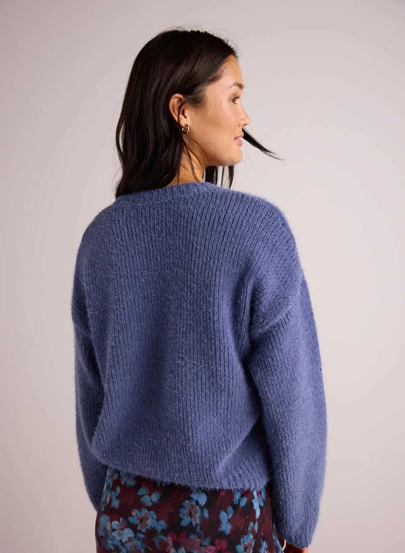 Drop Shoulder Sweater~ Nordic Blue