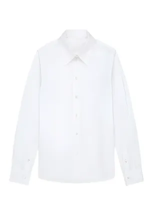 Fitted Collared Shirt in Bright White