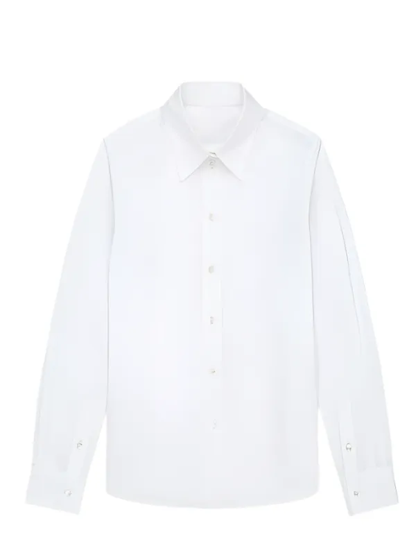 Fitted Collared Shirt in Bright White