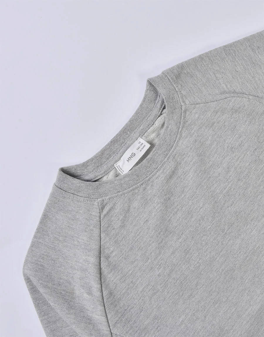 Kid's Terry Fleece  Sweat Shirt - Grey