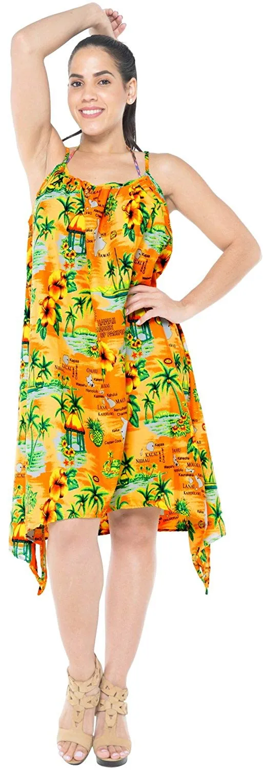 LA LEELA Coverup Beach Bikini wear Swimsuit Kimono Summer Dresses Women Printed