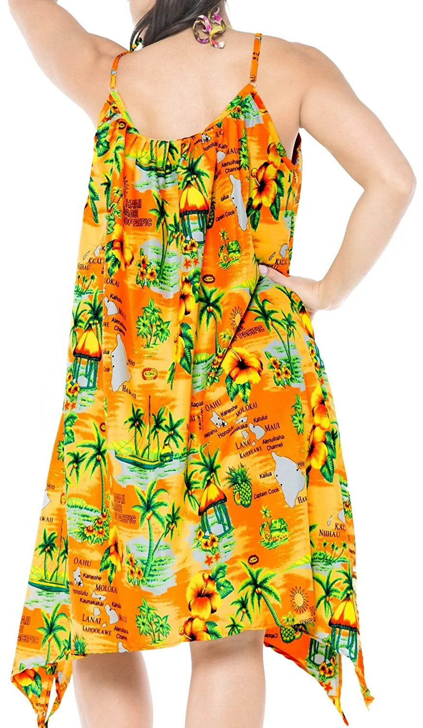 LA LEELA Coverup Beach Bikini wear Swimsuit Kimono Summer Dresses Women Printed