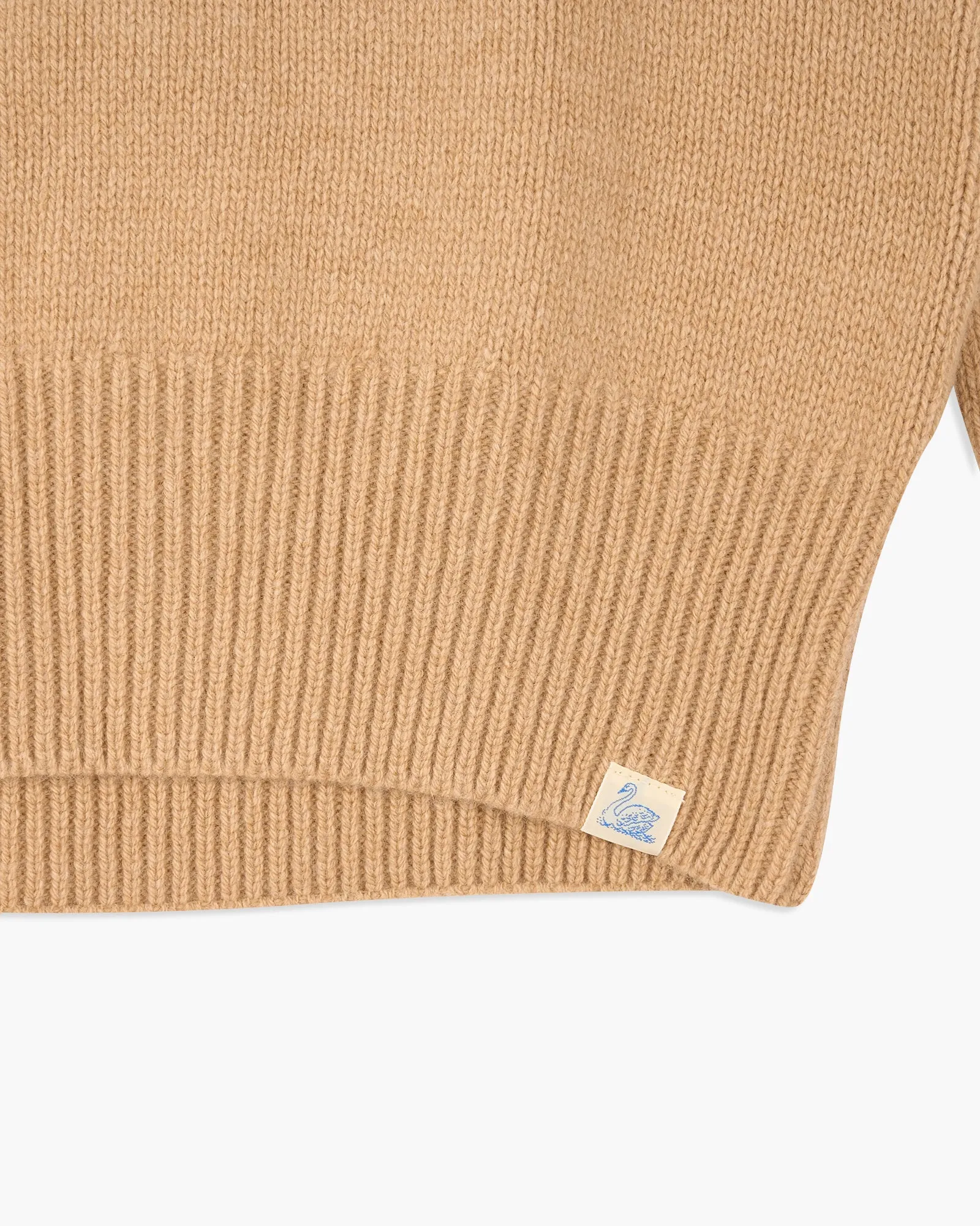 Merz B Schwanen Good Basics LOCC01 Merino Wool & Cashmere Relaxed Pullover - Toffee