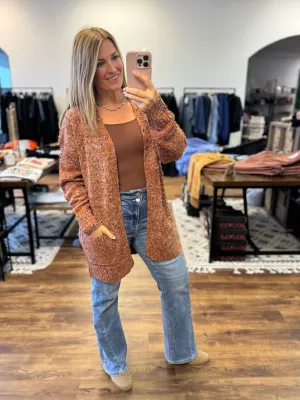 Miley Dot Cardigan - Pumpkin