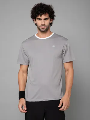 MINIMAL BUZZ STRENGTH MESH BASIC T-SHIRT-LIGHT GREY