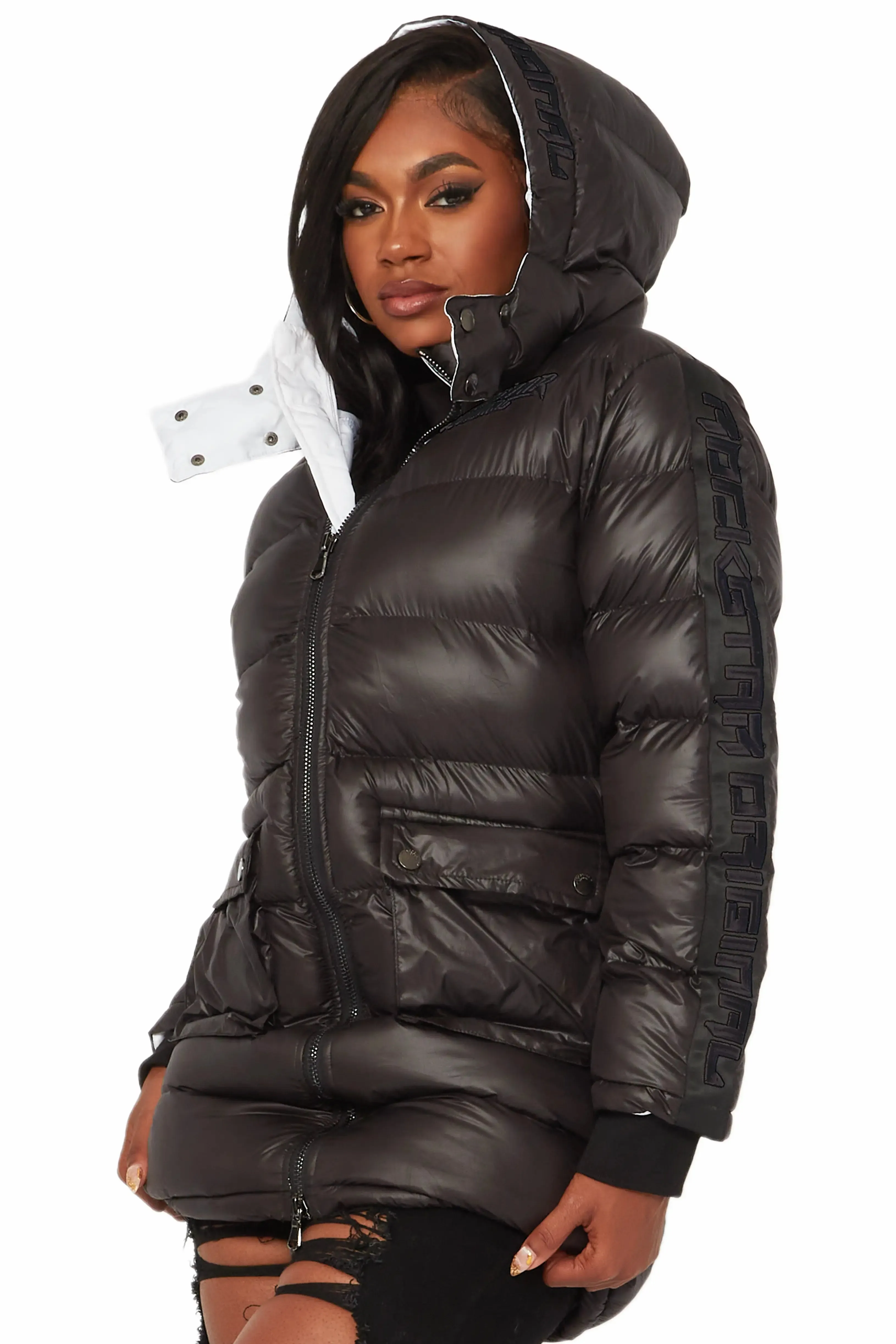 Nikita Black/Black Long Puffer Jacket