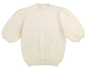 Noma Ivory Chunky Puff Sleeve Sweater