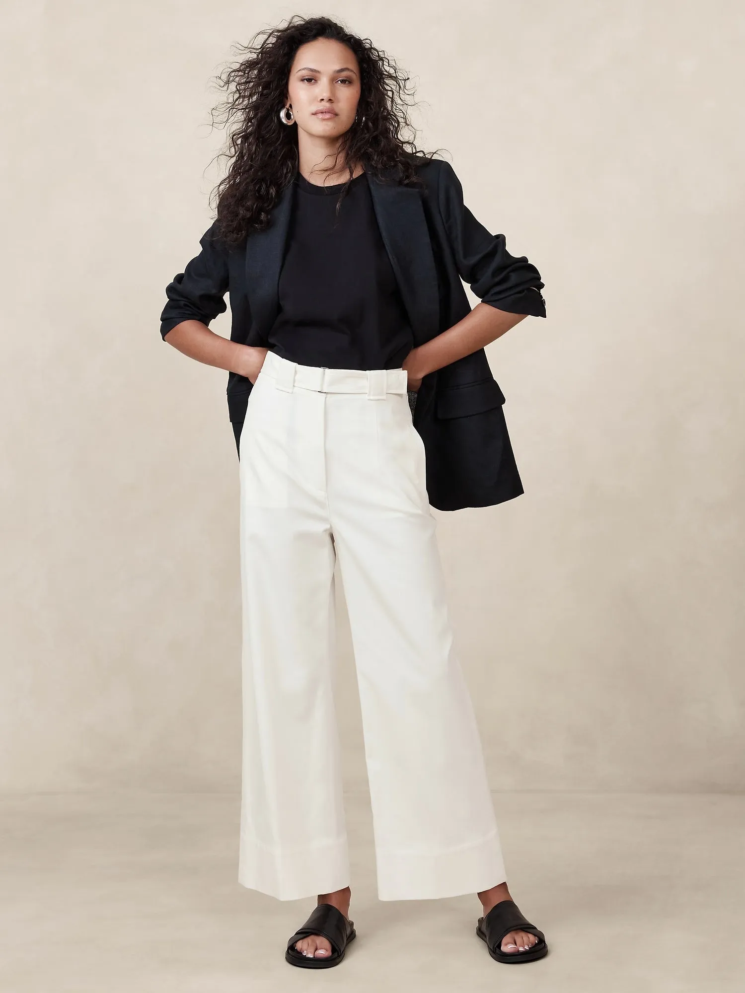 Oceanside Wide-Leg Cropped Pant