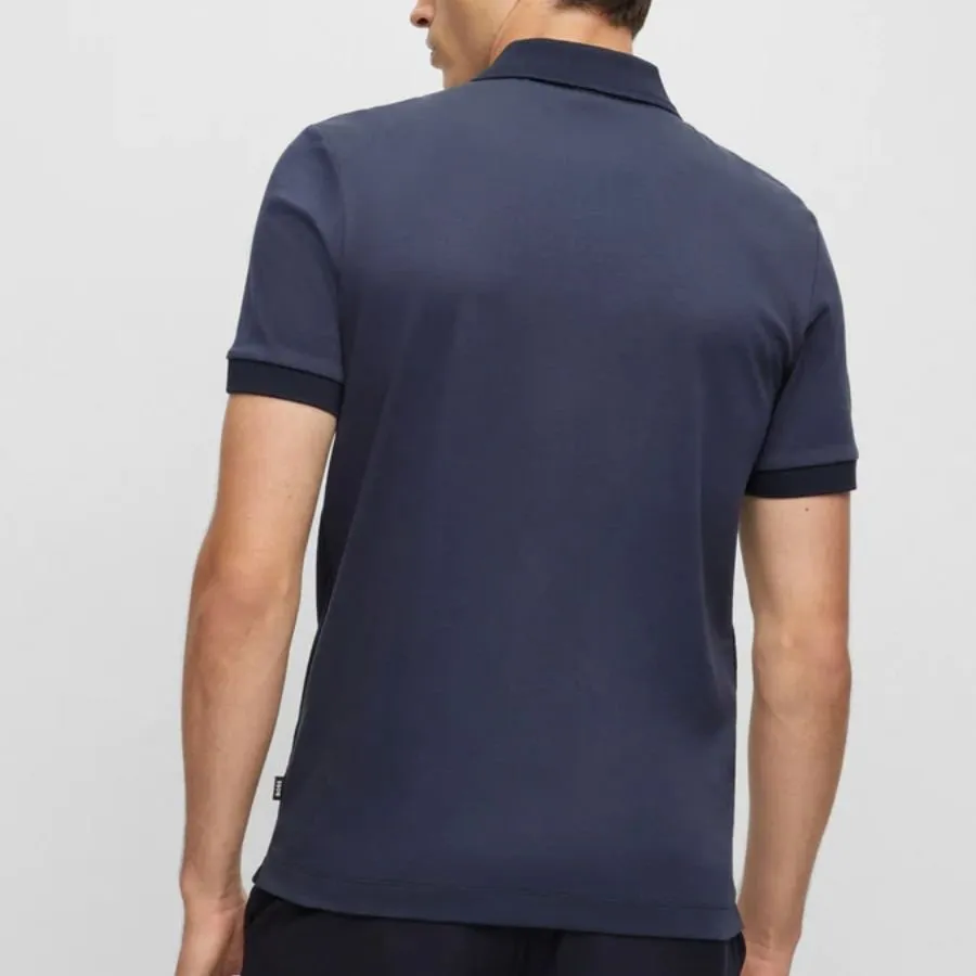 Polston Slim Fit Cotton Zip Neck Polo 50500332