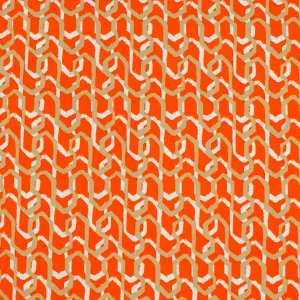 Printed Crepe Knit - TRICIA - 008 - Orange