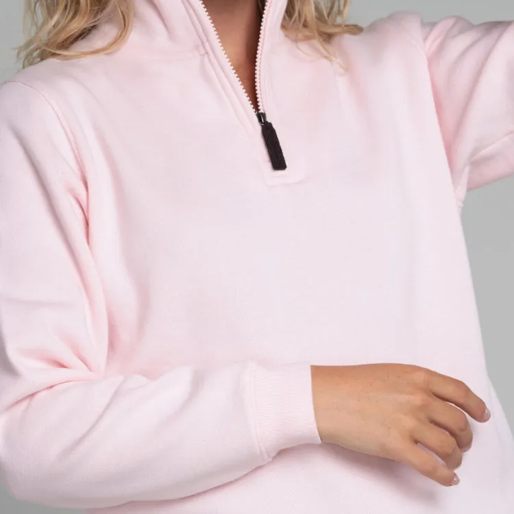 Schoffel Ladies Sennen Cove 1/4 Zip Sweater - Blush