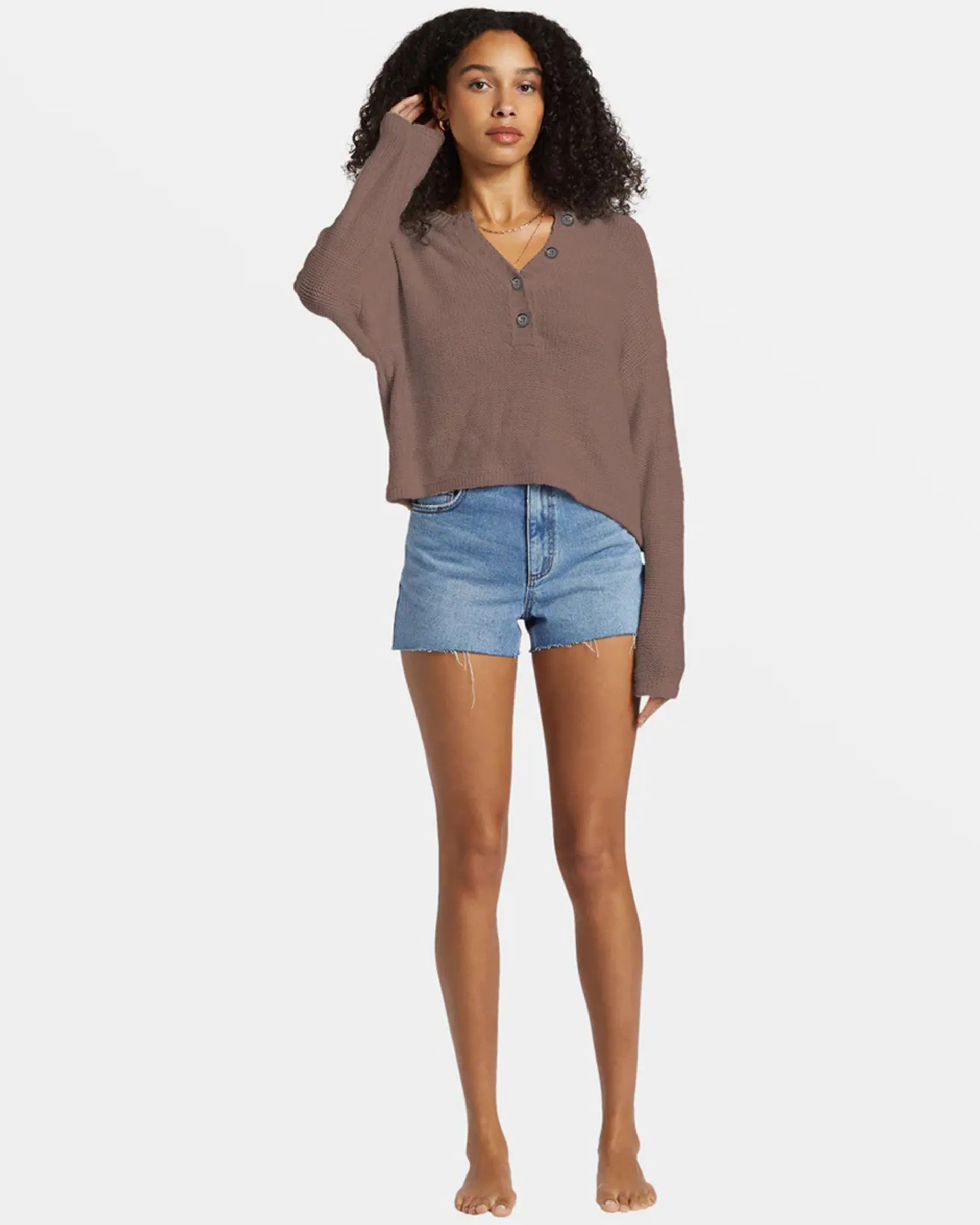 Shallow Waters Henley Sweater