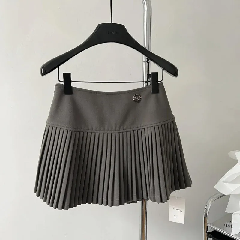 Soft Girl Pleated High Rise Mini Skort