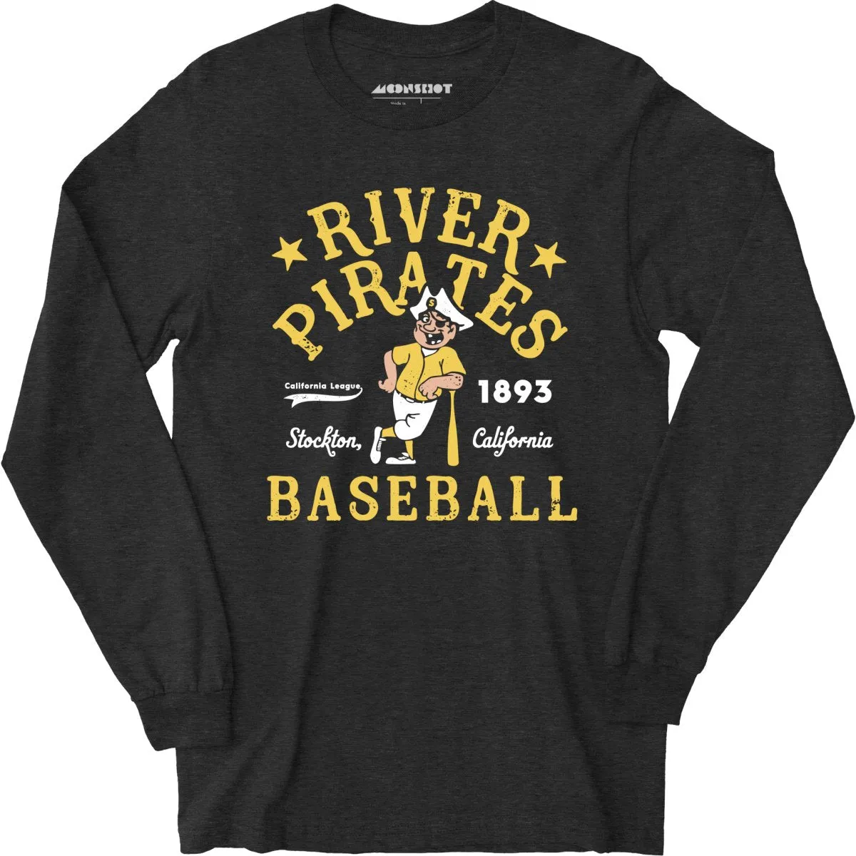 Stockton River Pirates - California - Vintage Defunct Baseball Teams - Long Sleeve T-Shirt