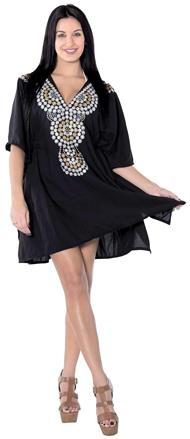 Tunic Top Rayon Swimsuit Bikini Cover up Swimwear Beach Women Dress Plus Ladies