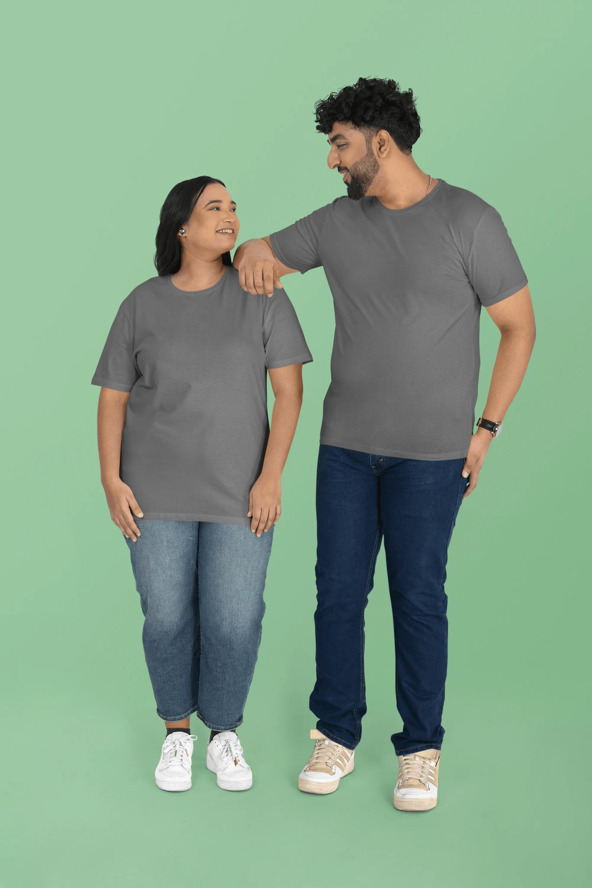 Unisex Plus Size T-Shirt - Ultra-Soft Cotton, Bio-Washed (White)