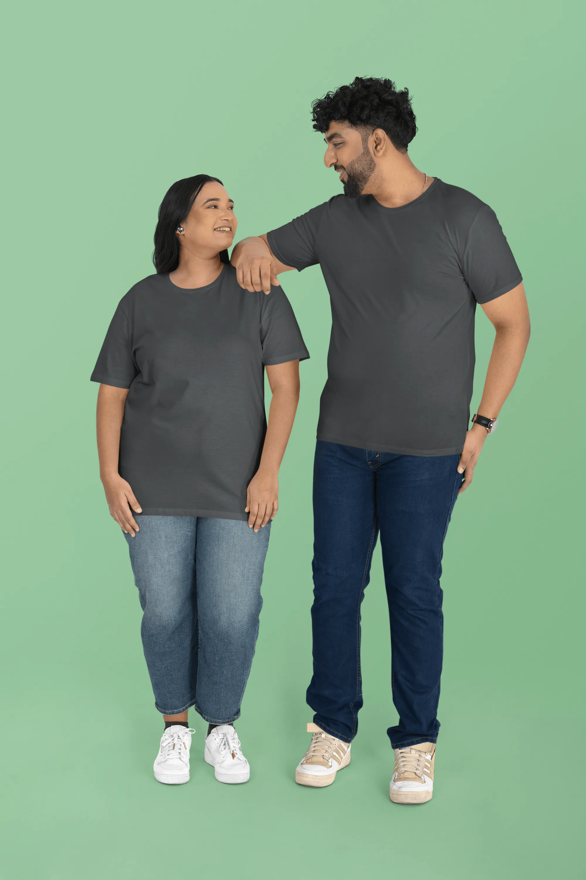 Unisex Plus Size T-Shirt - Ultra-Soft Cotton, Bio-Washed (White)