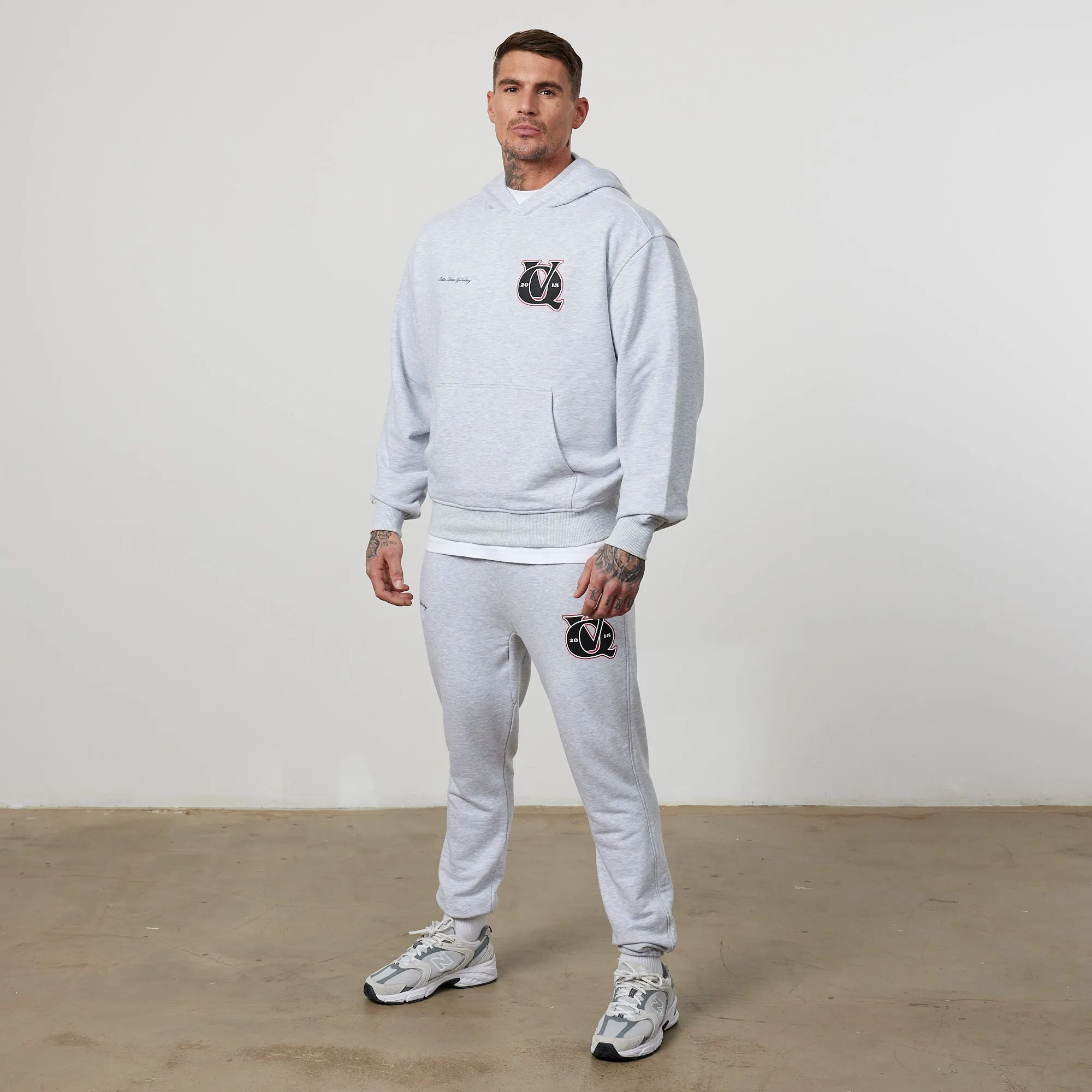 Vanquish TSP Light Grey VQ Interlock Oversized Pullover Hoodie