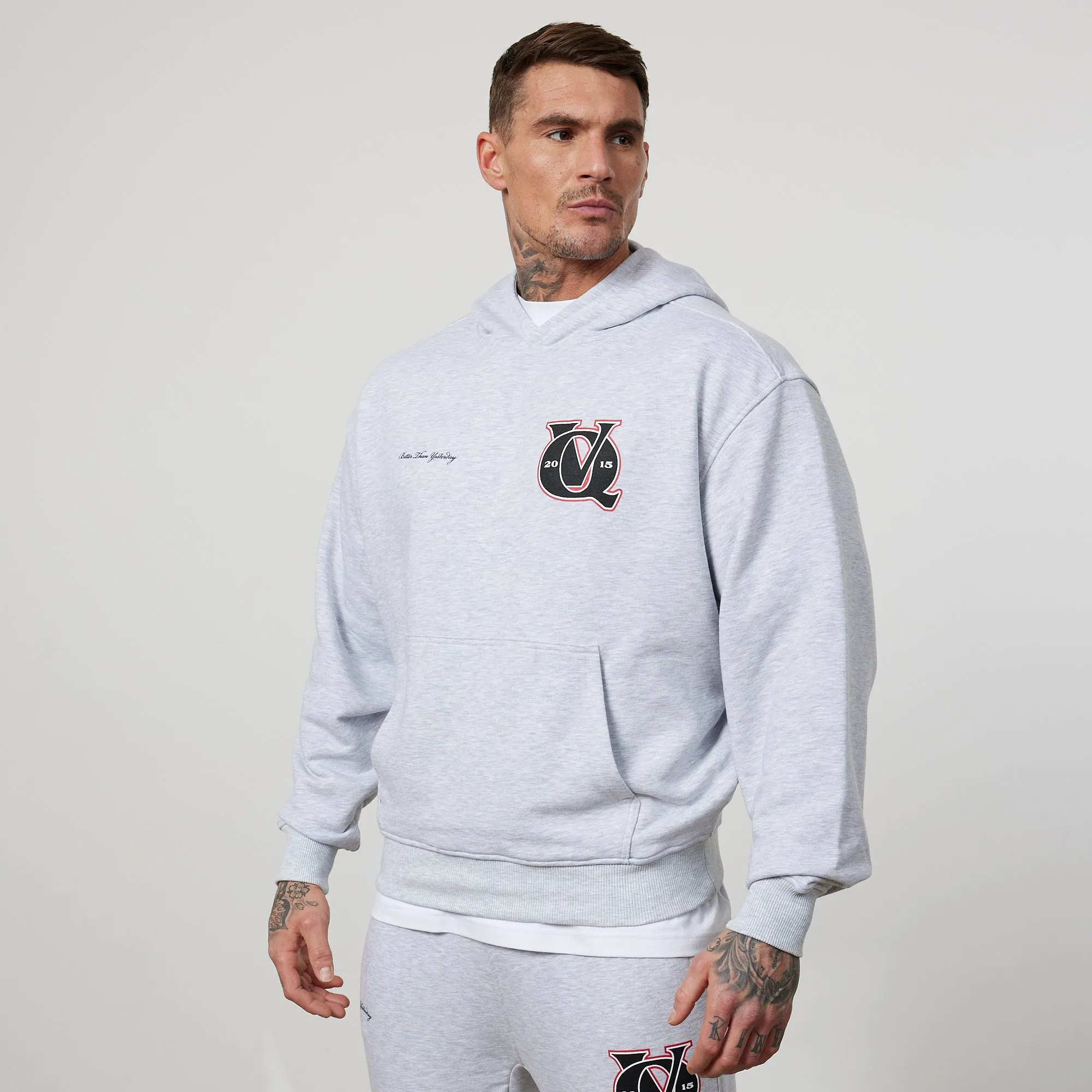 Vanquish TSP Light Grey VQ Interlock Oversized Pullover Hoodie