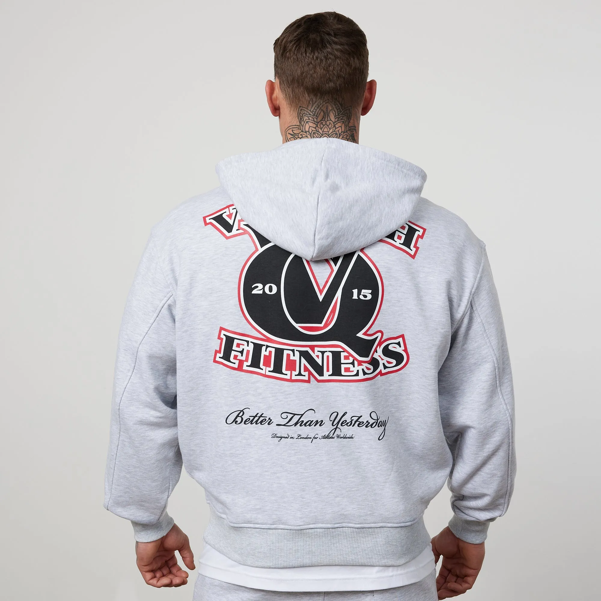 Vanquish TSP Light Grey VQ Interlock Oversized Pullover Hoodie