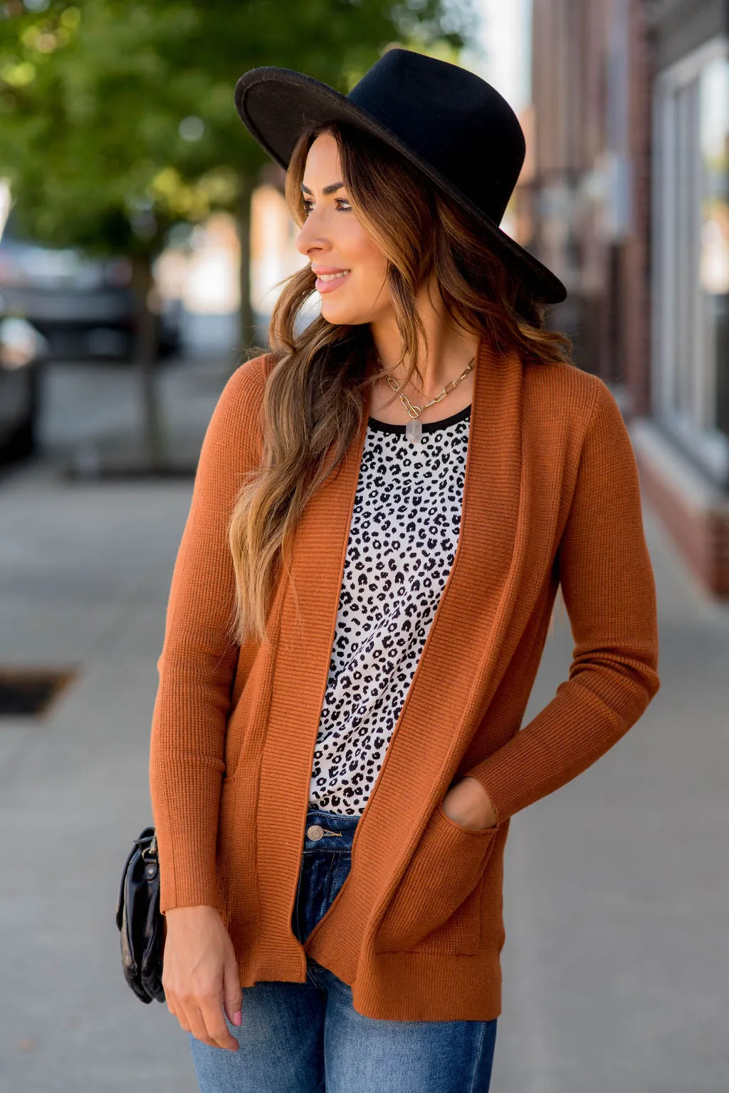 Waffle Cardigan