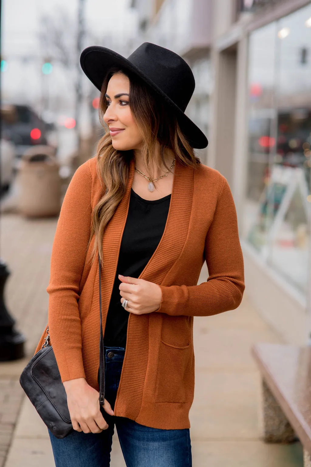 Waffle Cardigan