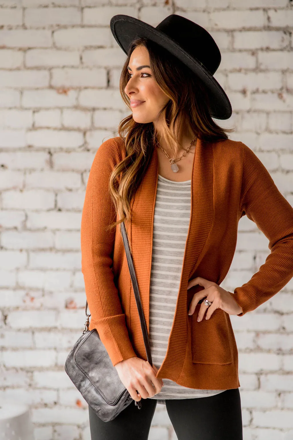 Waffle Cardigan