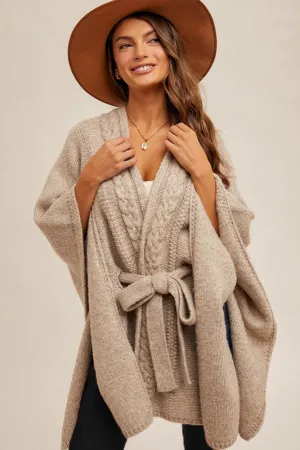 Warm Heart Sweater Poncho