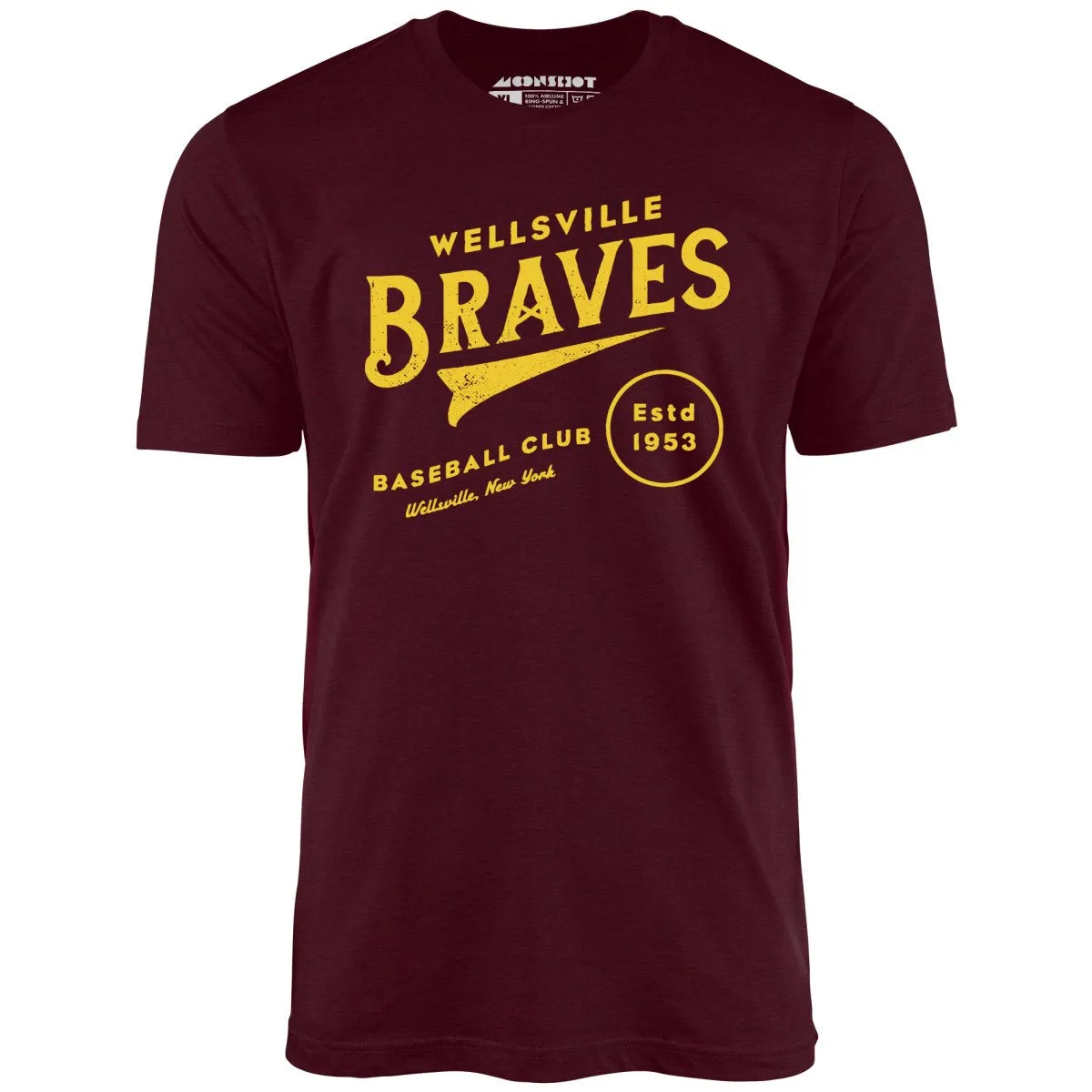 Wellsville Braves - New York - Vintage Defunct Baseball Teams - Unisex T-Shirt