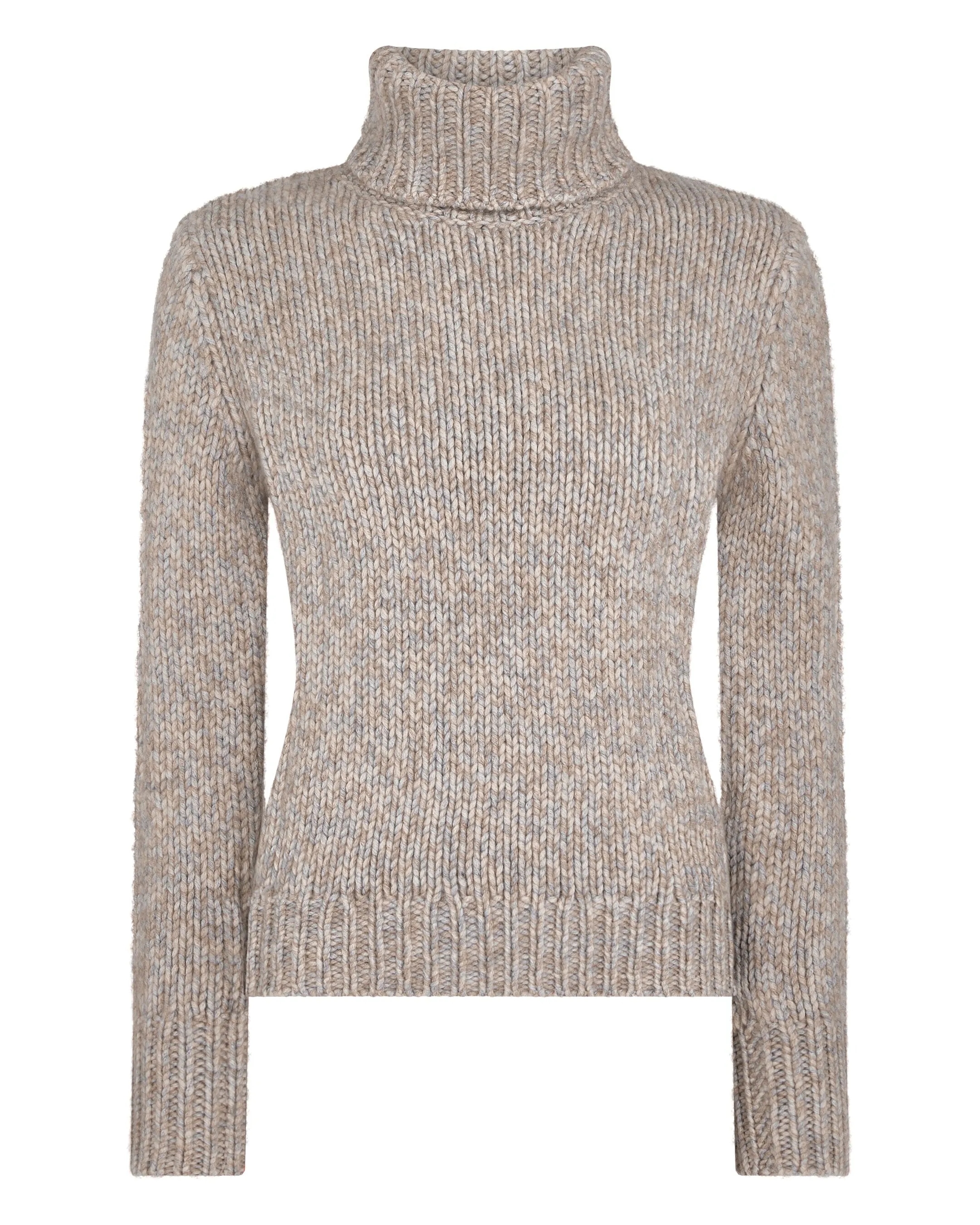 Women's Hazel Marl Chunky Roll Neck Cashmere Jumper Marble Marl