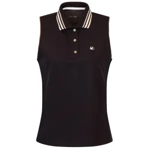 Womens SL Pique Polo Navy/White Stripe - AW24